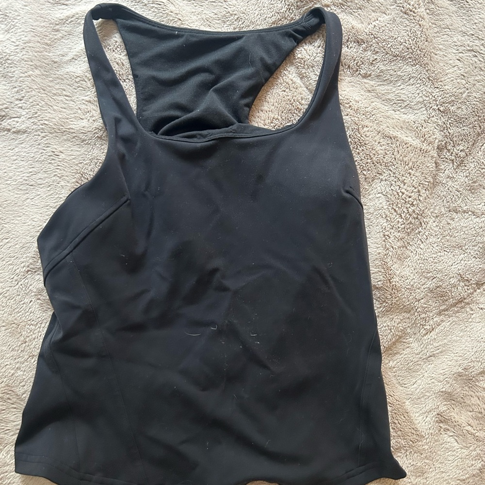 Lululemon Athletica Black Fitted Backless Tank Top